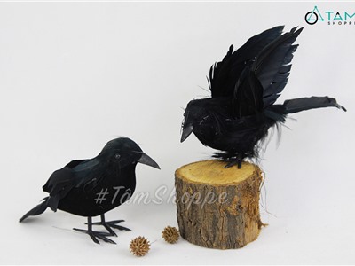 Mô hình con quạ đen giả trang trí TCV-QUA-01