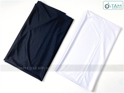 Vải Đen - Trắng trơn thun xịn decor khổ 1m6 PK-VAI-08