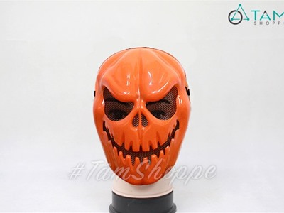 Mặt nạ bí ngô Halloween lưới đen HLW-MN-69