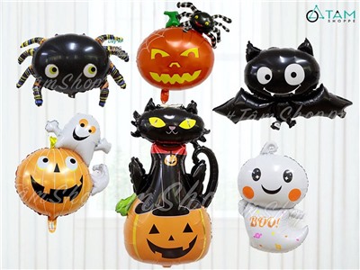 Bong bóng kiếng hình con vật Halloween nhiều kiểu BBK-HLW-01