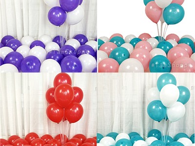 Set 10 bong bóng trang trí tiệc tông màu rực rỡ PA-BBCS-05