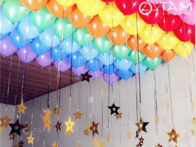 Dây sao rơi cột đuôi bong bóng trang trí PA-PKTTB-10