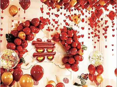 Bộ trang trí phòng cưới phao Song Hỷ dây tim treo NO.6725