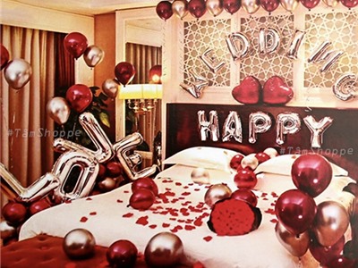 Bộ trang trí phòng cưới chữ LOVE lớn Happy wedding NO.6667