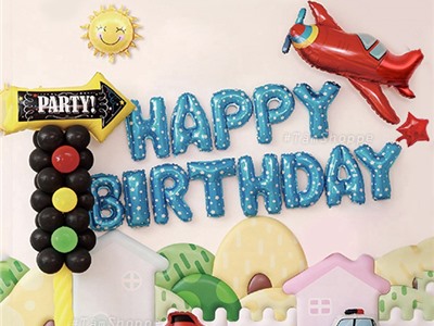 Bộ trang trí sinh nhật cho bé Giao thông Police NO.8886