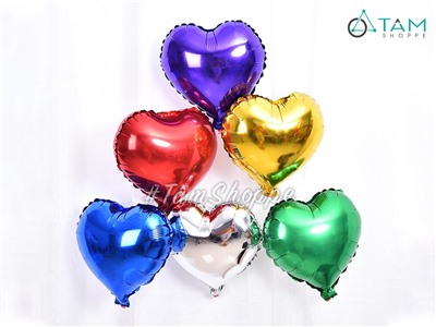  Bong bóng kiếng trái tim trơn màu nhiều cỡ BBK-TIM-03