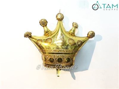 Bóng kiếng trang trí hình vương miệng Hoàng gia Vàng Gold
