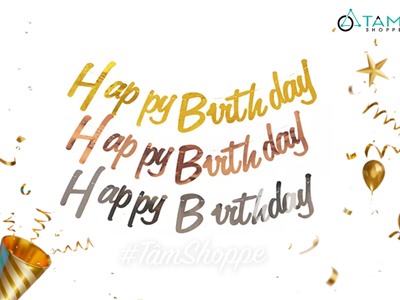 Dây chữ Happy birthday giấy chữ thường ép kim DCT-HPBD-01