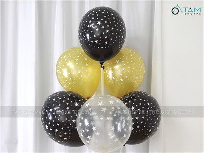 Set 05 bóng cao su in sao ĐK25cm BBCS-INSAO