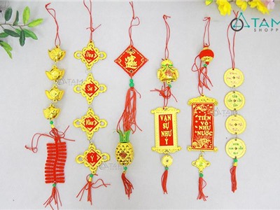 Combo 10 món phụ kiện Dây treo trang trí cây mai đào