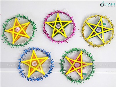 Lồng đèn ông sao truyền thống cỡ mini ĐK15cm (05 màu) LDEN-KIENG-04