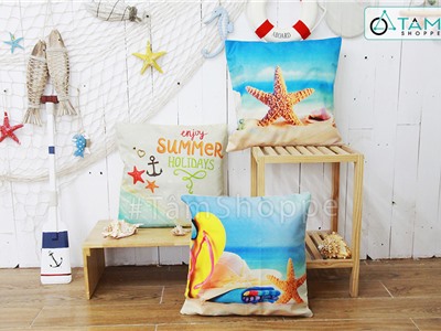 Vỏ gối tựa Sofa phong cách biển VOGOI-02