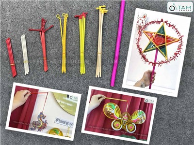 Que cầm lồng đèn nhiều kiểu [Lẻ hoặc Set - Nhựa và gỗ] QUECAM-02