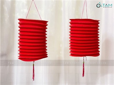 Set 02 lồng đèn giấy đỏ chữ Phước