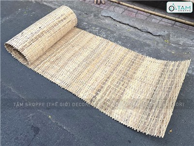 Tấm bồ tre làm vách nhà tranh, tường backdrop Tết [Rộng 90cm - Cuộn 3m7] TAMBOTRE-01