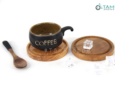 Lót ly bằng gỗ nguyên khối LOTLY-01