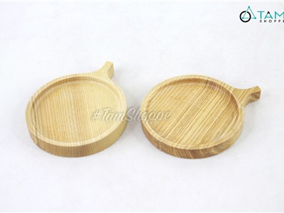 Lót ly gỗ tròn có tay cầm nhỏ DDNB-LL-01