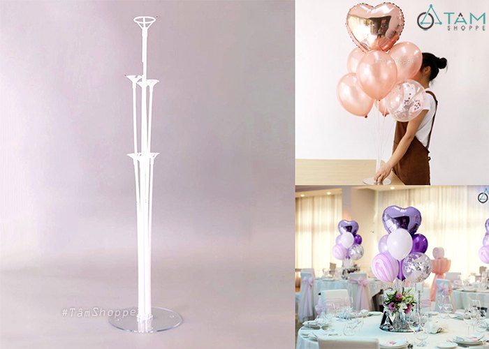 Bộ đế trụ trang trí bong bóng để bàn Bộ đế trụ trang trí bong bóng để bàn