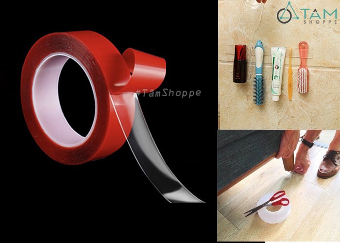Băng keo 2 mặt trong suốt siêu dính Băng keo 2 mặt trong suốt siêu dính