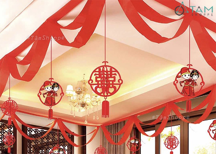 bộ trang trí phòng cưới treo trần nhà bộ trang trí phòng cưới treo trần nhà