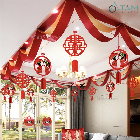 bộ trang trí phòng cưới treo trần nhà bộ trang trí phòng cưới treo trần nhà
