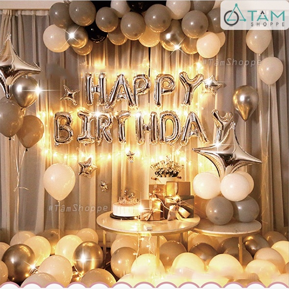 Bộ trang trí sinh nhật cho người lớn đẹp đơn giản Bộ trang trí sinh nhật cho người lớn đẹp đơn giản