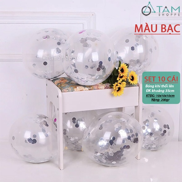 bong bóng trang trí trong suốt hạt kim sa sang chảnh bong bóng trang trí trong suốt hạt kim sa sang chảnh