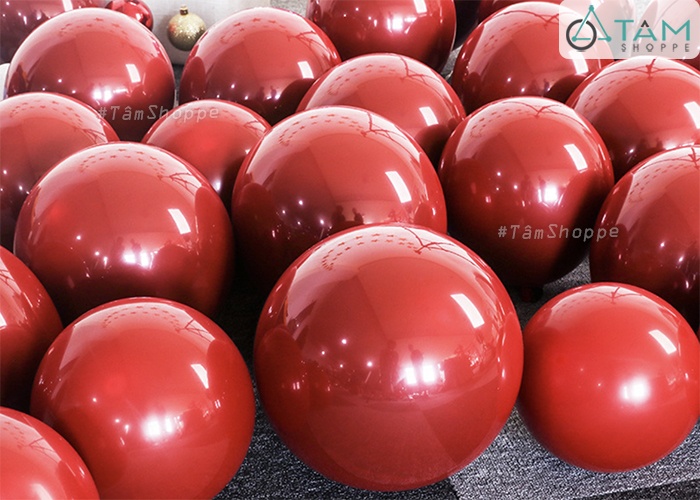 Bong bóng trang trí tiệc màu đỏ đô Bong bóng trang trí tiệc màu đỏ đô