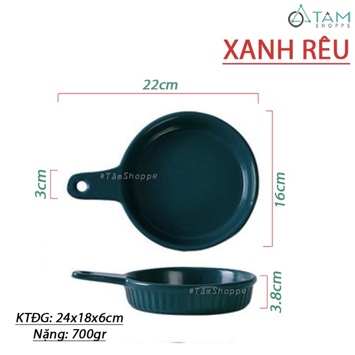 Gồm: 01 cái – Không gồm phụ kiện phối cảnh chụp ảnh khác – Màu sắc: Như hình – Chất liệu: Gốm cao cấp – Kích thước SP: Chảo 16x16cm - Tay cầm dài: 6cm - Dày 3.8cm – Kích thước đóng gói: Như mô tả trên hình – Xuất xứ: Trung Quốc LƯU Ý: Chảo có thể dùng để nấu trực tiếp trên bếp hồng ngoại, bếp lửa, đút lò nướng, lò vi sóng. Gồm: 01 cái – Không gồm phụ kiện phối cảnh chụp ảnh khác – Màu sắc: Như hình – Chất liệu: Gốm cao cấp – Kích thước SP: Chảo 16x16cm - Tay cầm dài: 6cm - Dày 3.8cm – Kích thước đóng gói: Như mô tả trên hình – Xuất xứ: Trung Quốc LƯU Ý: Chảo có thể dùng để nấu trực tiếp trên bếp hồng ngoại, bếp lửa, đút lò nướng, lò vi sóng.