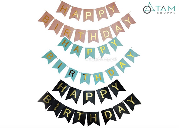 Dây chữ Happy birthday đẹp đơn giản Dây chữ Happy birthday đẹp đơn giản