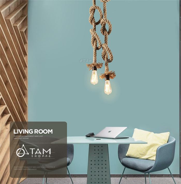 Đèn thả trần dây thừng trang trí Đèn thả trần dây thừng trang trí