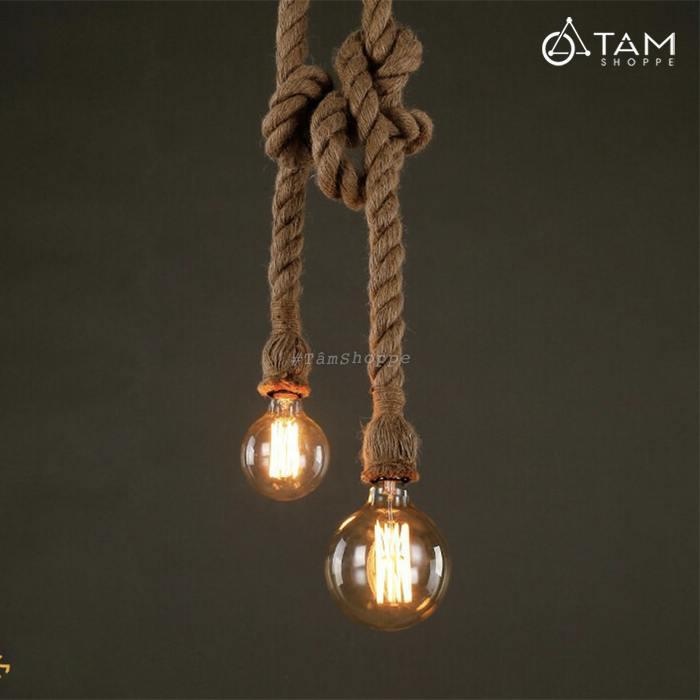 Đèn thả trần dây thừng trang trí Đèn thả trần dây thừng trang trí