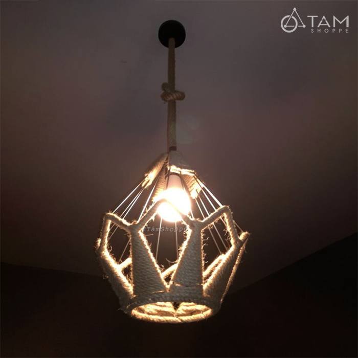 Đèn thả trần dây thừng trang trí Đèn thả trần dây thừng trang trí