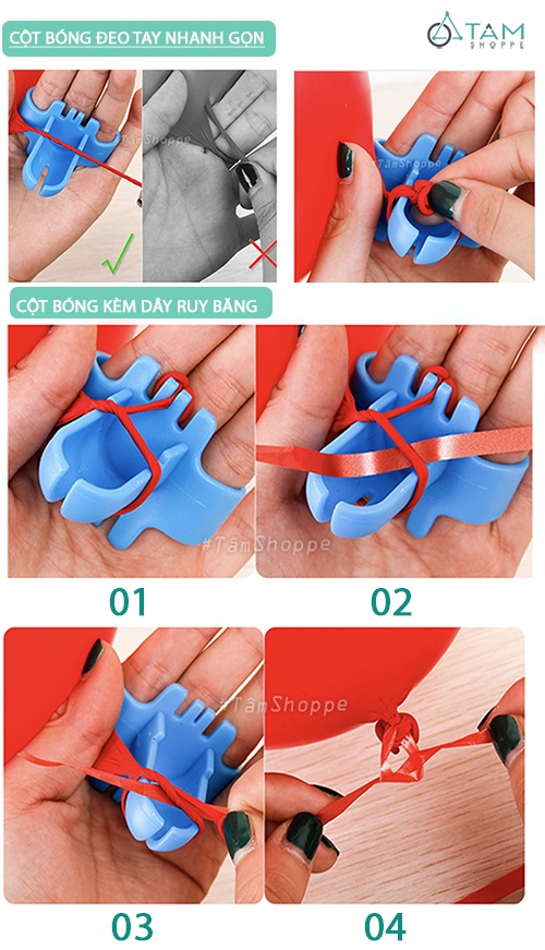 Đồ cột bong bóng đeo tay nhanh gọn Đồ cột bong bóng đeo tay nhanh gọn