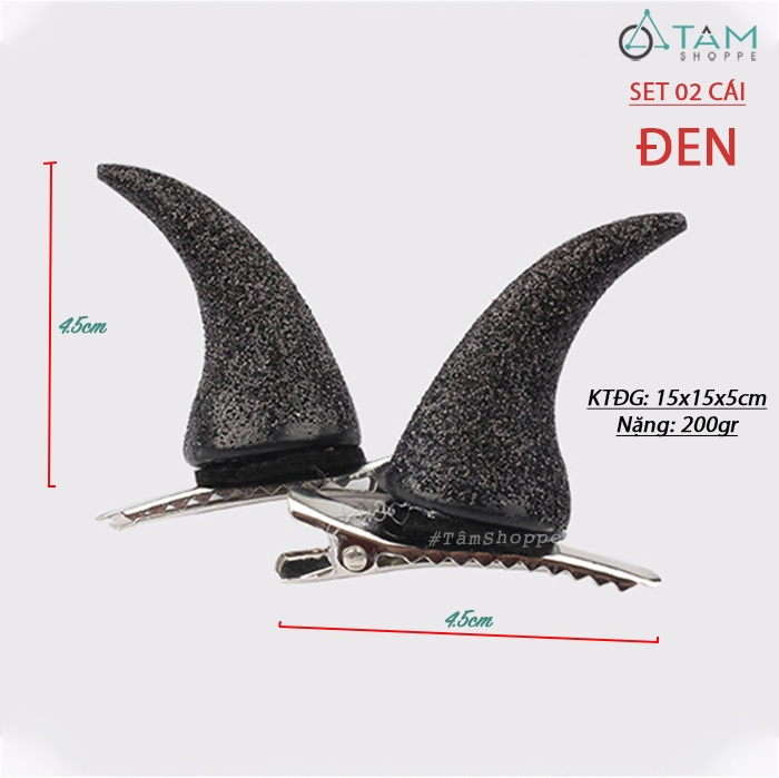 Set 02 kẹp tóc sừng quỷ màu kim tuyến giúp bạn dễ hàng hóa trang thành những tiểu yêu tinh. Chỉ với thao tác đơn giản kẹp 2 cái 2 bên, make-up nhẹ nhàng là bạn đã trở thành quỷ sừng đỏ. Kẹp dễ thương thích hợp với các bé gái hay những bạn yêu thích hóa trang đơn giản, điệu đà... Set 02 kẹp tóc sừng quỷ màu kim tuyến giúp bạn dễ hàng hóa trang thành những tiểu yêu tinh. Chỉ với thao tác đơn giản kẹp 2 cái 2 bên, make-up nhẹ nhàng là bạn đã trở thành quỷ sừng đỏ. Kẹp dễ thương thích hợp với các bé gái hay những bạn yêu thích hóa trang đơn giản, điệu đà...