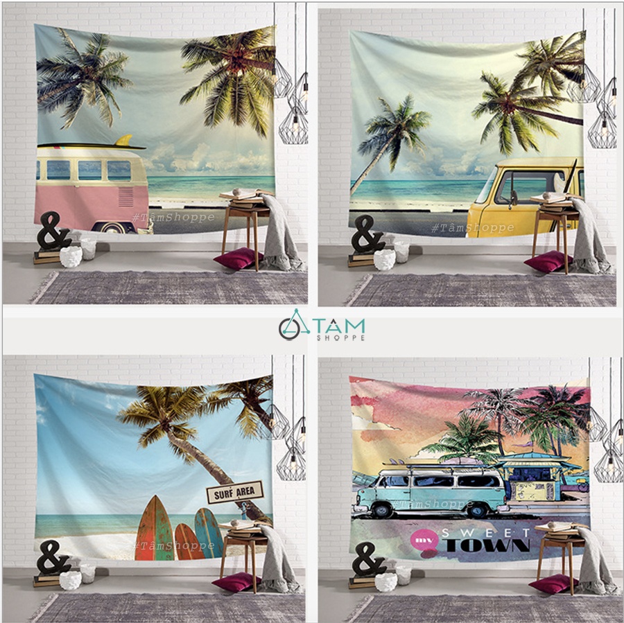 tranh-vai-treo-tuong-beach-retro tranh-vai-treo-tuong-beach-retro